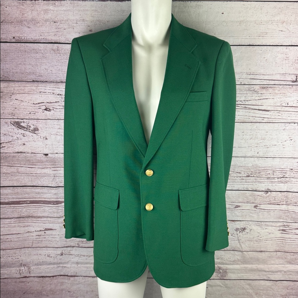 Arnold Palmer Executive Collection Green Blazer Men's 38R Gold Buttons